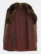 Vintage Shaved Mink fur Man jacket