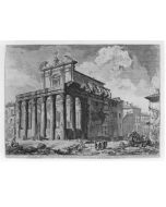 G.B. Piranesi, View of the temple of Antoninus and Faustina, Etching, Drypoint, Burin,  1758.