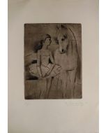 The Horse and the Dancer by Théodore Strawinsky - Modern Artwork