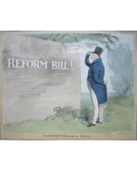 John Doyle, Handwriting Upon the Wall – Reform Bill!, Artwork, Lithography, Original Print, Political Sketches