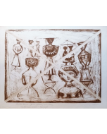 La Promenade Romaine by Massimo Campigli - Modern Artwork