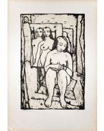 Models In The Studio by Felice Casorati - Modern Artwork