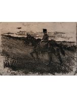 Giovanni Fattori, Cavalleggero, Etching, 1900 c.a.