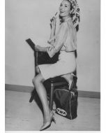 The Italian Actress Elsa Martinelli at the airport