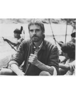 Jeremy Irons on the set of "The Mission"