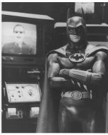 Michael Keaton on the set of "The Batman" (1989) - Original Photograph