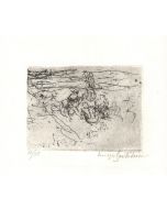 Donne sulla spiaggia by Luigi Bartolini - Modern Artwork 