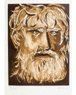 Contemporary art, Artwork, Print, Etching, Giacomo Manzù, Head of Oedipus II, Touchstone Suite