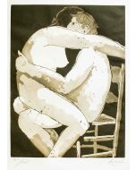 Giacomo Manzù, Lovers I, Artwork, Modern Art, Etching, Touchstone Suite, Italian Art