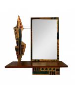 Wall Mirror, Design Objects, Italian manufacture, Glass, Wood, Vintage, Italian design, Decorative objects