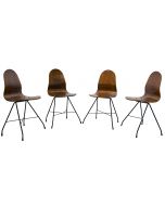 Four Vintage Wooden Chairs by Franco Campo, Carlo Graffi -  Design Furniture