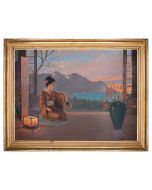 Japanese Sunset With Geisha by Anonymous - Modern Artwork