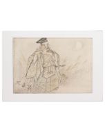 Samurai playing the Flute - Modern Artworks 