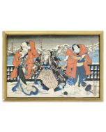 Japanese Theatrical Scene by Utagawa Kunisada - Modern Artwork