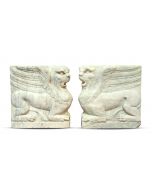 Pair of Bas-Reliefs in Turkish Marble - Decorative Objects
