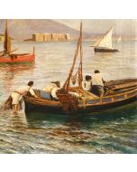 Fishermen on the Seashore by Artist XX Century - Modern Artwork