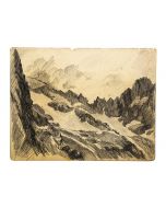  Black and white Mountains by Anonymous -Modern Artwork