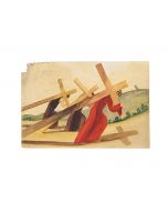 Carrying the Cross by Jean-Raym Delpech- Modern Artwork