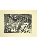 Knights by Mino Maccari - Contemporary Artwork