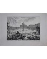 View of Basilica and S. Peter Square by Giovanni Battista Piranesi - Old Master Artwork