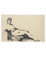 "Study for Statue" 1935,'s is an original ink drawing on paper, realized by an Anonymous Artist of the XX Century . 