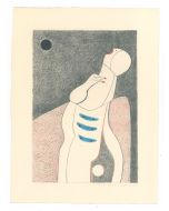 The Scream is an original lithograph on ivory-colored cardboard, realized by Alfonso Avanessian in 1989. 