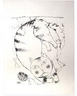 The Cat by Franco Gentilini - Contemporary Artwork