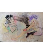 The Hermaphodite by Mino Maccari - Modern Artwork