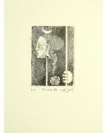 Diana is an original black and white etching realized  by Leo Guida.