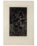 Capri-Faraglioni is a splendid print in etching technique engraved by Felice Casorati (1883-1963).