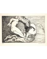 A Woman And A Horse by Alfredo Brasioli - Contemporary Artworks