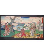 Utagawa Toyokuni II - Japanese Tryptique : Modern Artwork