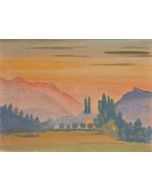 "Sunset in Mountain" by Delpech - Modern Artwork