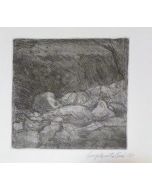 Artwork, Modern Art, Etching, Print, Luigi Bartolini, Figure di donne addormentate