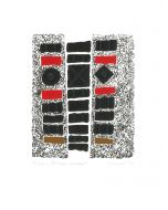 Luigi Spacal, Folclore carsico, Chalcography and xilograph, 1969, Contemporary art, Artwork, Graphic Art, Abstract Art