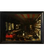 Interior Scene with kitchen - Franz Rosel von Rosenhof - Modern Art