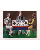 Contemporary art, Artwork, Print, Lithograph, Franco Gentilini, Luisa e Ippolito