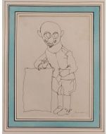 Portrait of D’Annunzio by Mino Maccari - Modern Artwork