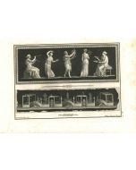 Ancient Roman Painting, The Playing and Dancing Scene - Filippo Morghen - Old Master's Artwork