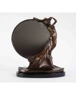 Art Nouveau Bronze Mirror