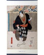 Theater Actor in Black Coat on Stage