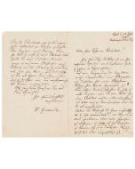 Autograph Letter by Heinrich Gerhardt