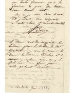 Autograph Letter by Francois-Pierre Barry