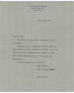 Arthur Koestler Autograph Letter