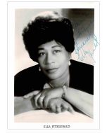 Photographic Portrait and Signature Ella Fitzgerald