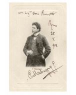 Photographic Portrait and Signature by Pietro Mascagni