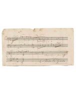 Autograph Musical Sheet by Niels Wilhelm Gade
