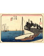 Utagawa Hiroshige - Kuwana Station - Modern Artwork