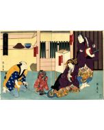 Kunikazu Utagawa - The Winter Leaf -  Modern Artwork