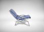 Folding Tubular Chromed Steel Deckchair